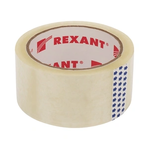 Скотч упаковочный REXANT 48 мм х 50 мкм, прозрачный, рулон 66м 6/72