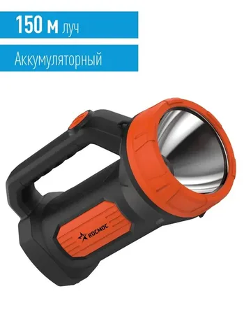 Аккумуляторный фонарь КОСМОС, 3Вт светодиод. 2 режима работы 4В1 1/30